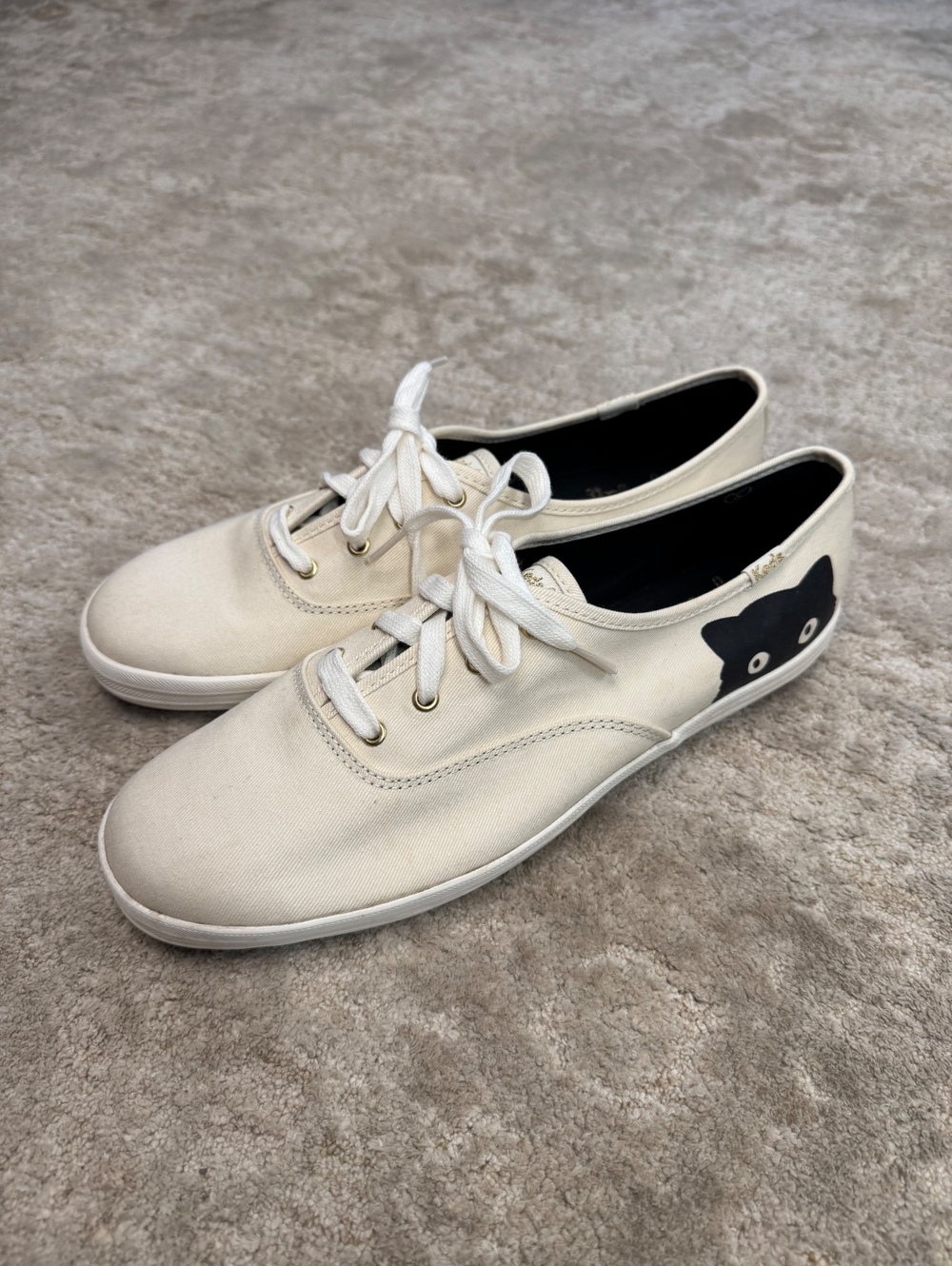Keds x Taylor Swift Sneaky Cat Cream Canvas Shoes Womens 10 WF53208M Rare